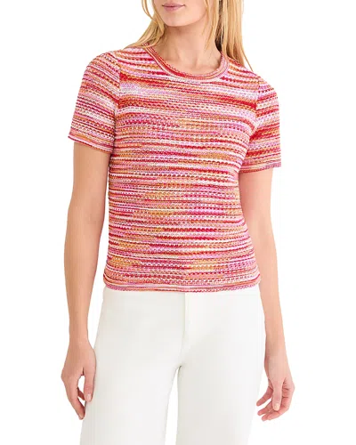 Nic+zoe Plus Spacedye Tuck Stitch Sweater In Multi
