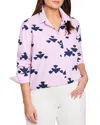 Nic+zoe Plus Stamped Shirt In Pink Multi