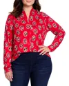 Nic + Zoe Nic+zoe Plus Starburst Top In Red