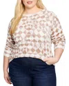 Nic+zoe Plus Textured Diamond Sweater