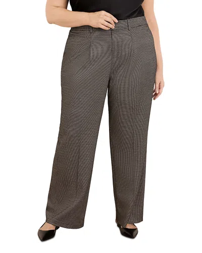 Nic+zoe Plus Tremont Tweed Wide Leg Pants In Gray