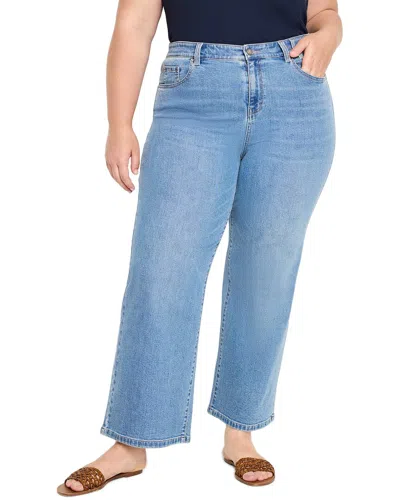 Nic + Zoe Nic+zoe Plus Wide Leg Weekend Jean In Blue