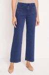 Nic + Zoe Nic+zoe Mid Rise Wide Leg Pocket Jean In Washed Indigo