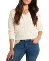 Nic + Zoe Pointelle Cord Sweater