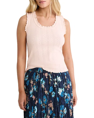 Nic + Zoe Nic+zoe Pointelle Rib Ella Tank Top In Pink