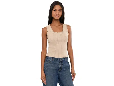Nic + Zoe Pointelle Rib Ella Tank Women's Clothing White Pepper: Xl In Neutral