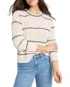 Nic + Zoe Nic+zoe Stripe Pointelle Stitch Sweater In White