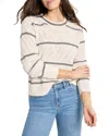 Nic + Zoe Nic+zoe Stripe Pointelle Stitch Sweater In White Multi