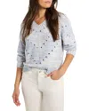 Nic + Zoe Pointelle Cord Sweater In Blue Mix