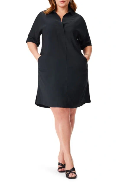 Nic + Zoe Polished Shirtdress In Black Onyx