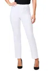 Nic + Zoe Polished Wonderstretch Straight Pocket Pant In Paper White In White