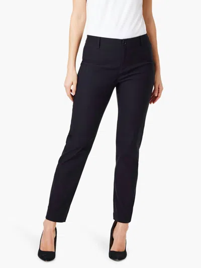 Nic + Zoe Polished Wonderstretch Straight Pocket Pant In Black Onyx