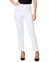 Nic + Zoe Polished Wonderstretch Straight Pocket Pant In Paper White In White