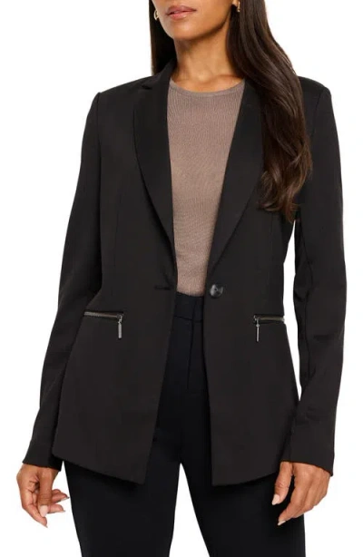 Nic + Zoe Nic+zoe Ponte Blazer In Black Onyx