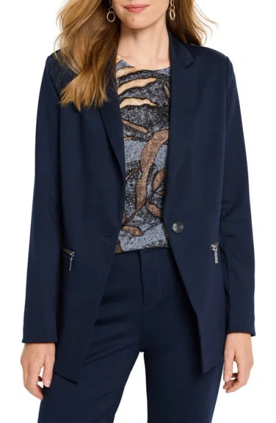 Nic + Zoe Nic+zoe Ponte Blazer In Dark Indigo