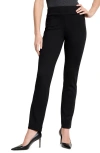 Nic + Zoe Plus Work It Womens Solid Cable Knit Straight Leg Pants In Black Onyx