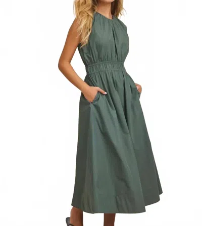 Nic + Zoe Poplin Dakota Dress In Palm In Green