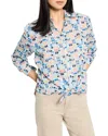 Nic + Zoe Nic+zoe Portofino Geo Print Cotton Button-up Shirt