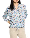 Nic + Zoe Portofino Cotton Boyfriend Shirt In Blue Multi In Multi