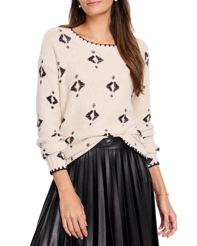 NIC + ZOE NIC+ZOE PRINTED TEXTURE SWEATER