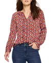 Nic + Zoe Nic+zoe Prism Glow Printed Top In Pink Multi