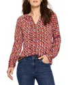 Nic + Zoe Nic+zoe Prism Glow Printed Top In Pink