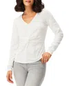 Nic + Zoe Textured Twist Front Knit Top