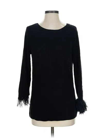 Pre-owned Nic + Zoe Pullover Sweater In Black