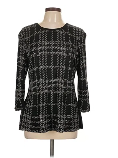 Pre-owned Nic + Zoe Pullover Sweater In Black