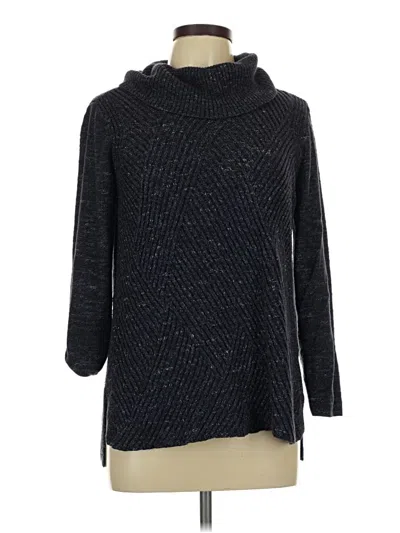 Pre-owned Nic + Zoe Pullover Sweater In Black