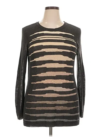 Pre-owned Nic + Zoe Pullover Sweater In Black