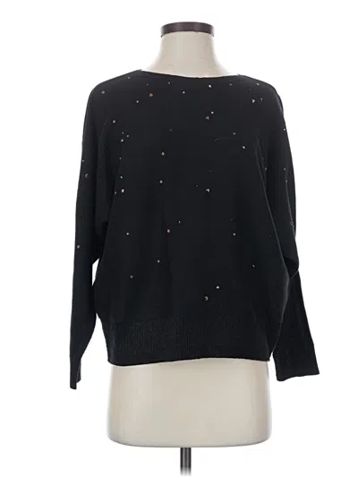 Pre-owned Nic + Zoe Pullover Sweater In Black