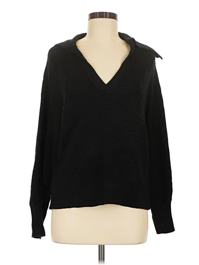 Pre-owned Nic + Zoe Pullover Sweater In Black