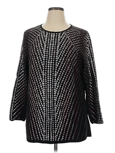 Pre-owned Nic + Zoe Pullover Sweater In Black