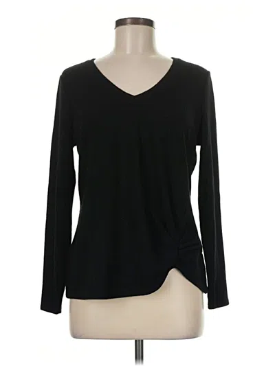 Pre-owned Nic + Zoe Pullover Sweater In Black