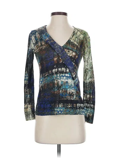 Pre-owned Nic + Zoe Pullover Sweater In Blue