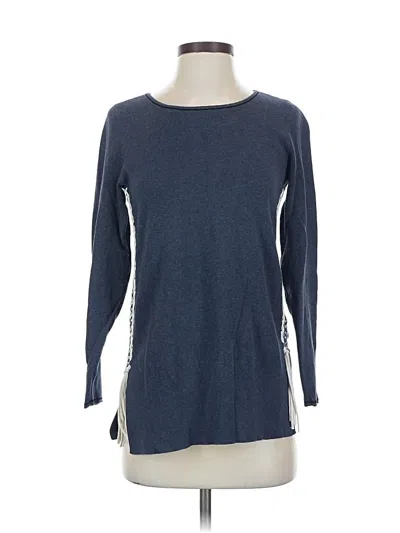 Pre-owned Nic + Zoe Pullover Sweater In Blue