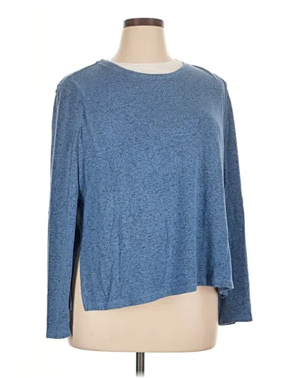 Pre-owned Nic + Zoe Pullover Sweater In Blue