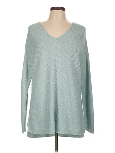 Pre-owned Nic + Zoe Pullover Sweater In Blue