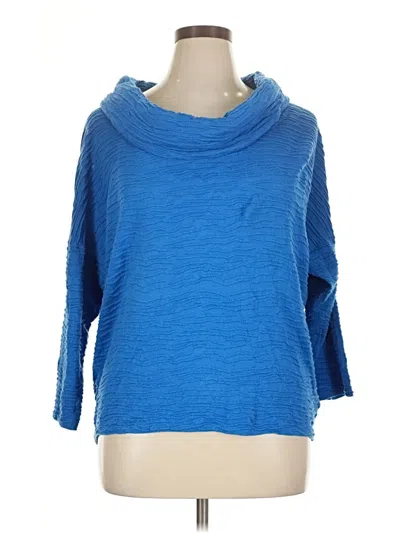 Pre-owned Nic + Zoe Pullover Sweater In Blue