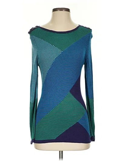 Pre-owned Nic + Zoe Pullover Sweater In Blue