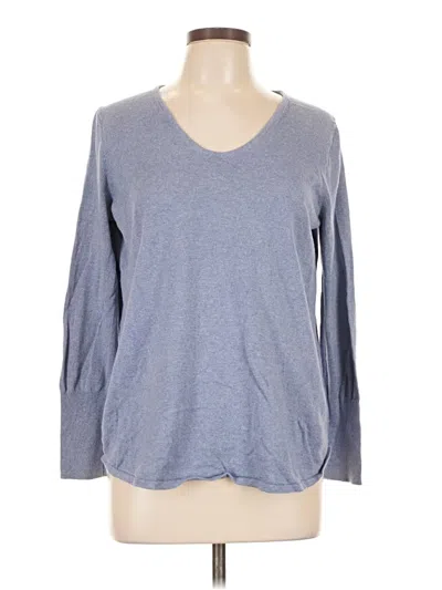 Pre-owned Nic + Zoe Pullover Sweater In Blue