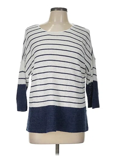 Pre-owned Nic + Zoe Pullover Sweater In Blue