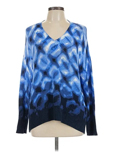 Pre-owned Nic + Zoe Pullover Sweater In Blue
