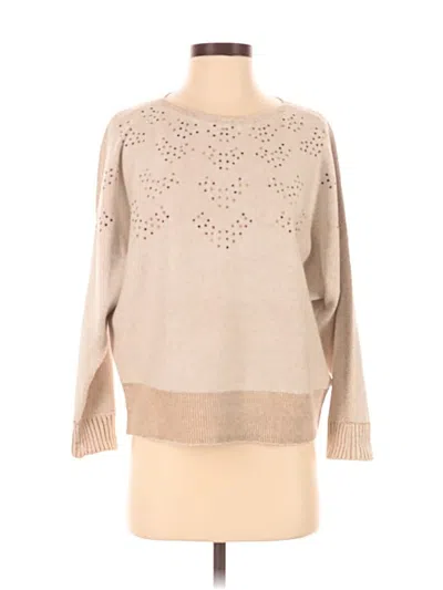 Pre-owned Nic + Zoe Pullover Sweater In Brown