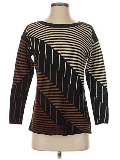 Pre-owned Nic + Zoe Pullover Sweater In Brown