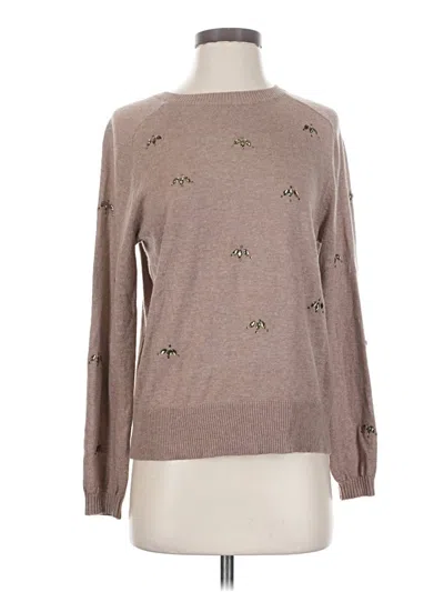Pre-owned Nic + Zoe Pullover Sweater In Brown
