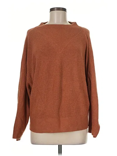 Pre-owned Nic + Zoe Pullover Sweater In Brown