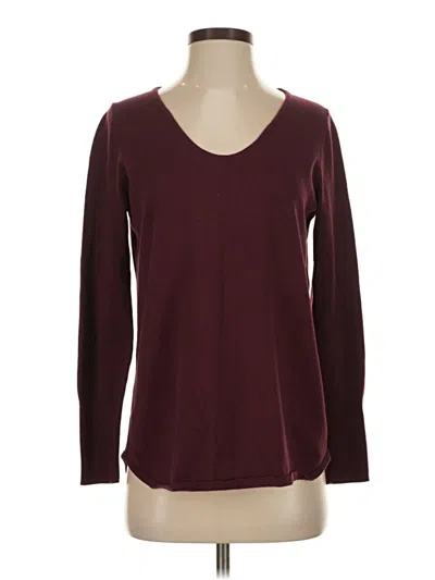 Pre-owned Nic + Zoe Pullover Sweater In Burgundy