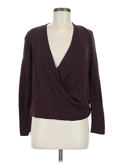 Pre-owned Nic + Zoe Pullover Sweater In Burgundy
